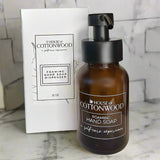 Amber glass foaming hand soap pump bottle 32 oz reusable dispenser