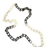 Black & White Enamel Link Necklace