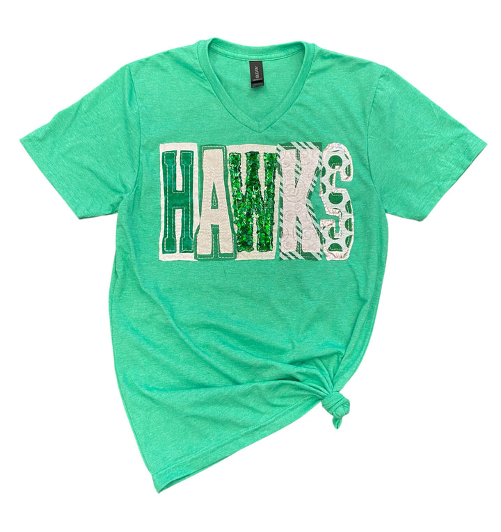 Hawks Double Stacked Spirit Shirt