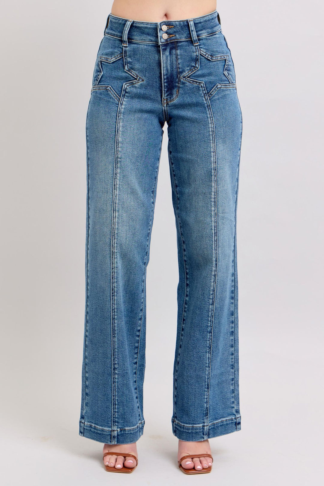Judy Blue Star Front Seam Jeans