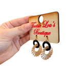 Midnight Black Sunburst Hoops