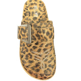 Leopard Josephine Embroidered Clogs