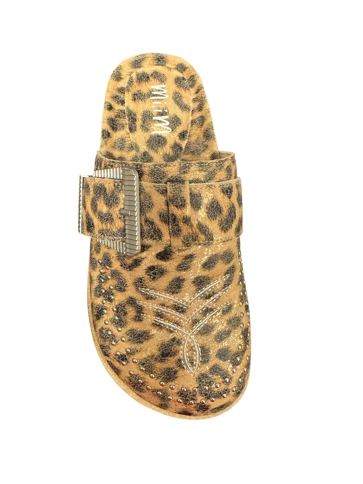 Leopard Josephine Embroidered Clogs