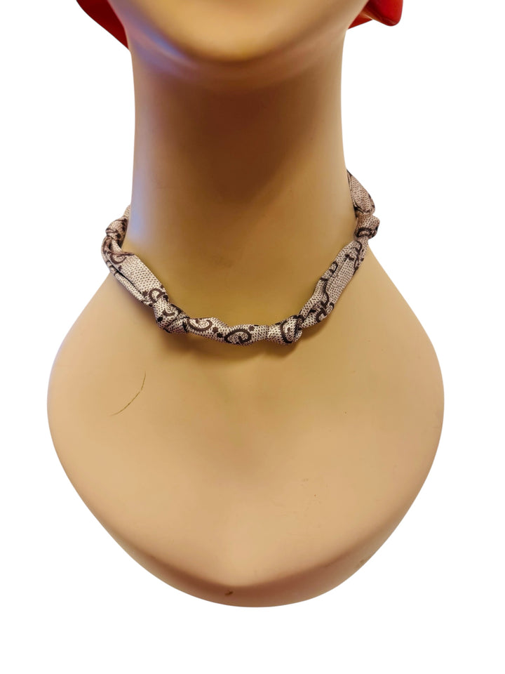 Gia Black Scarf Necklace