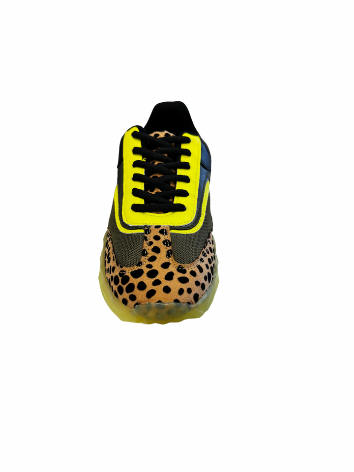 Ryder Leopard & Neon Yellow Sneakers