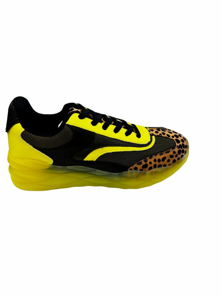 Ryder Leopard & Neon Yellow Sneakers
