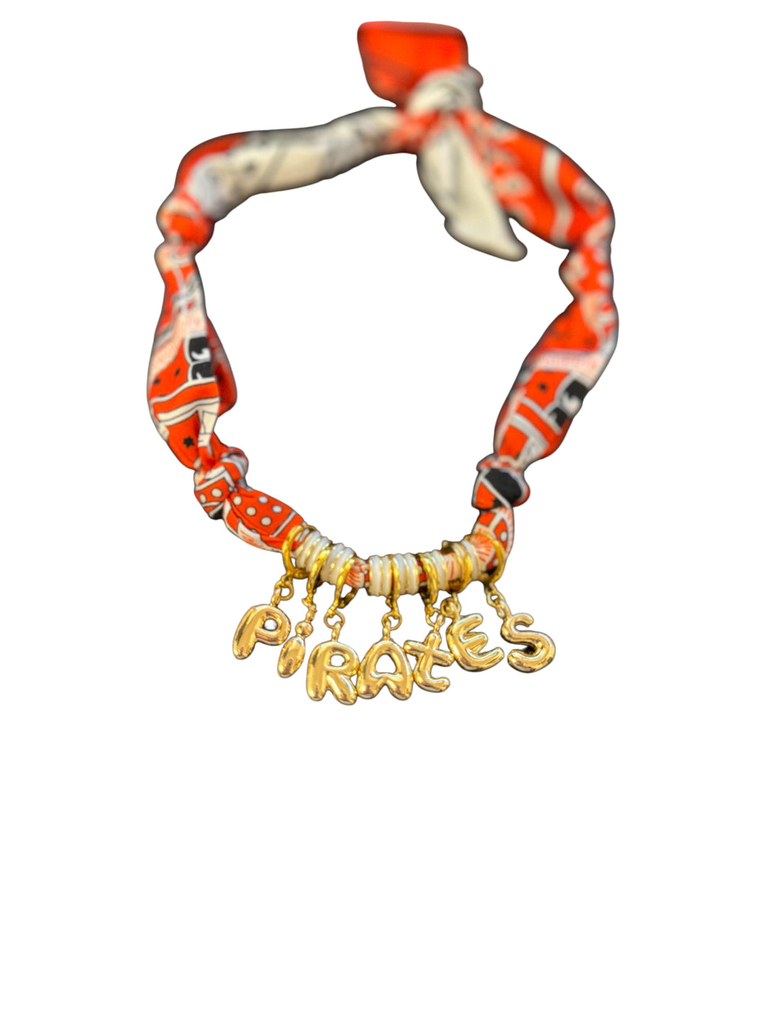 Pirates Game Day Scarf Necklace