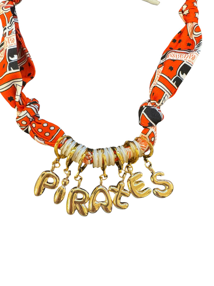 Pirates Game Day Scarf Necklace