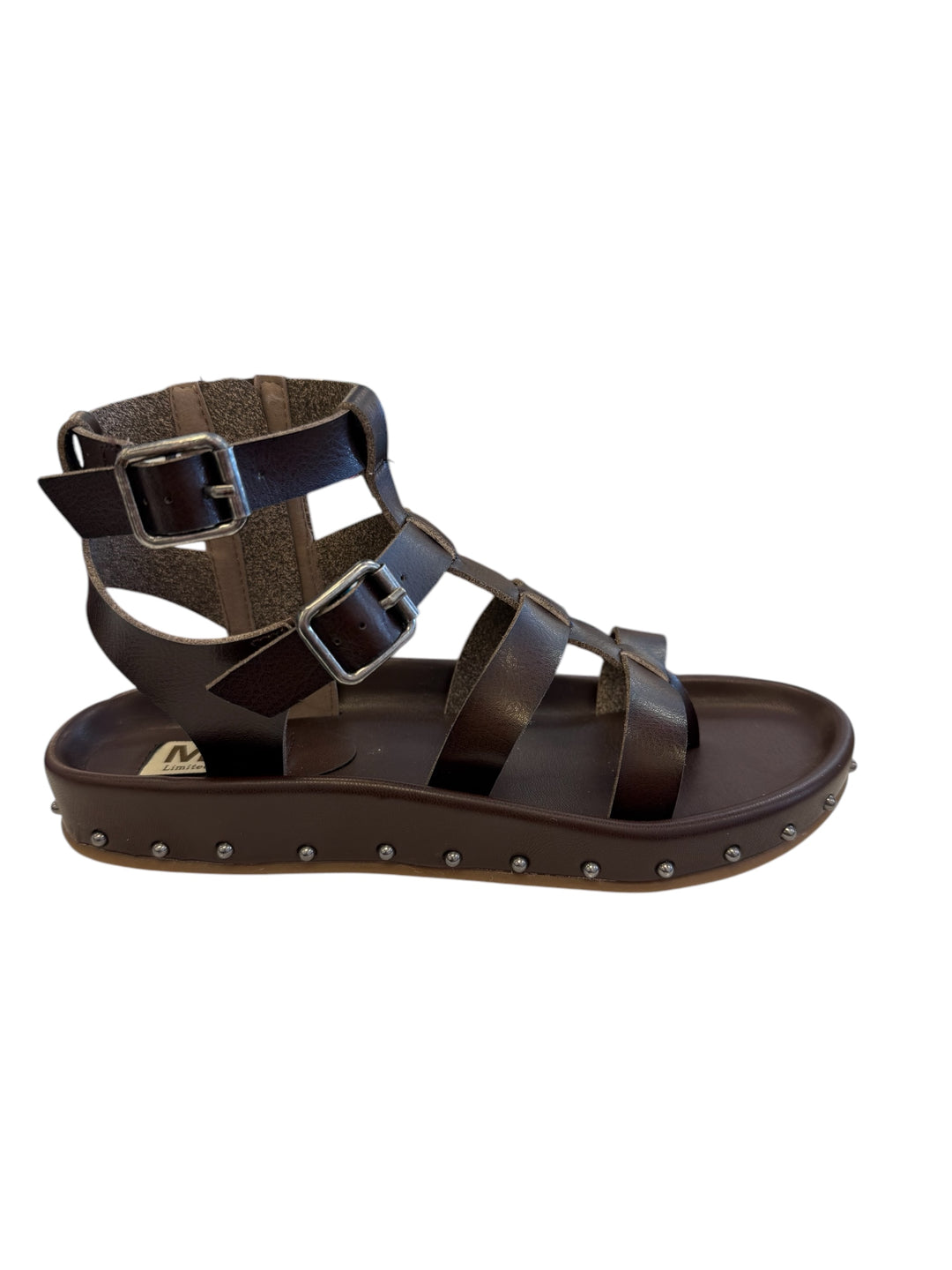 Mia Zahara Dark Brown Studded Sandal