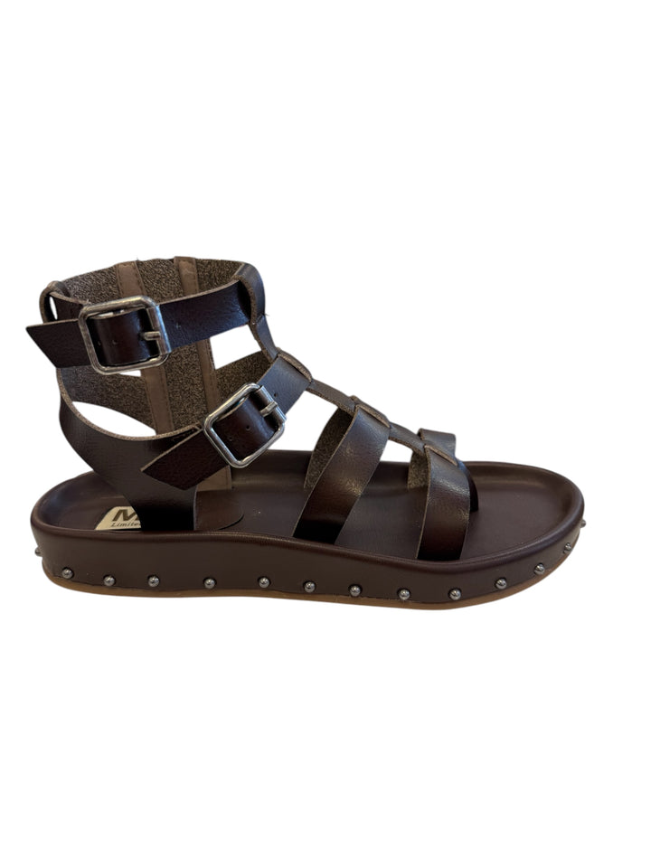 Mia Zahara Dark Brown Studded Sandal