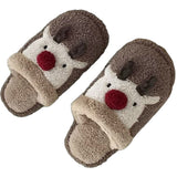 Brown Reindeer Slippers