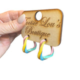 Pastel Twisted Hoop Earrings