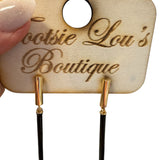 Black Stick Earrings