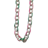 Pink & Green Link Chain Necklace