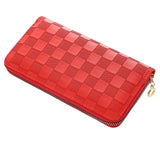 Ruby Red Checkered Wallet