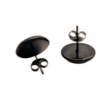 Black Polka Dot Stud Earrings