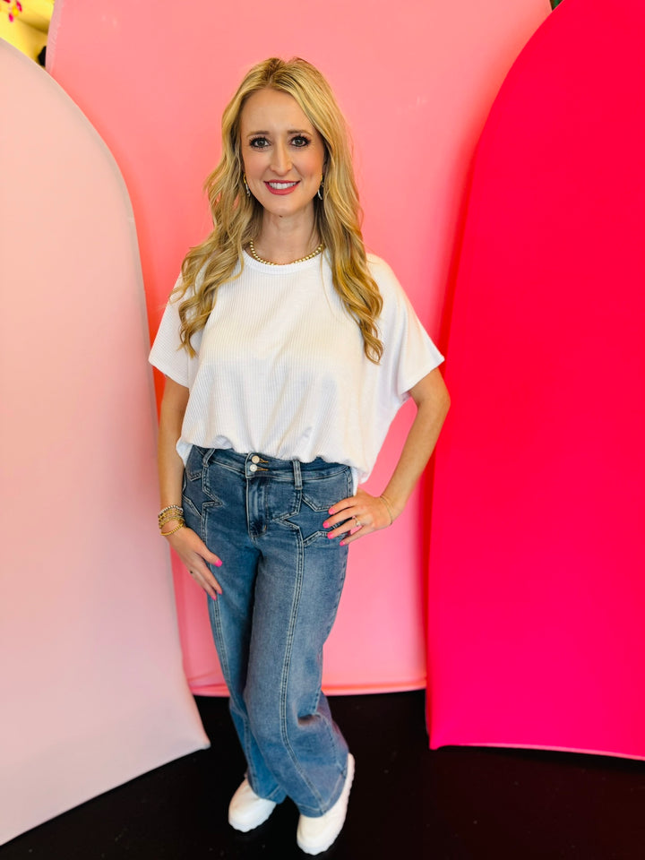 Judy Blue Star Front Seam Jeans