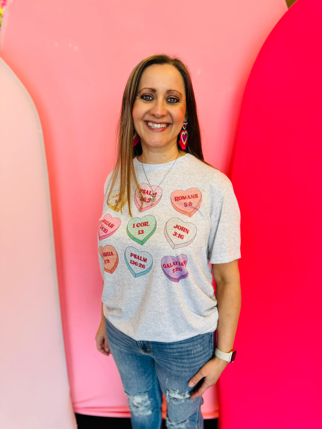 Bible Verses Candy Hearts Tee