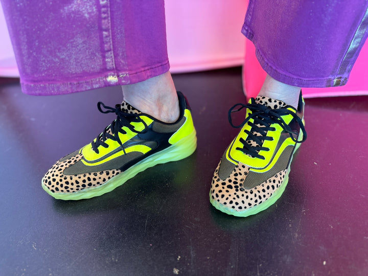 Ryder Leopard & Neon Yellow Sneakers