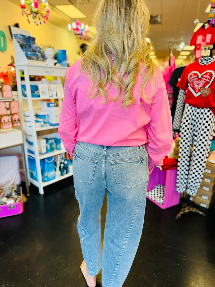Judy Blue Side Panel Barrel Jeans