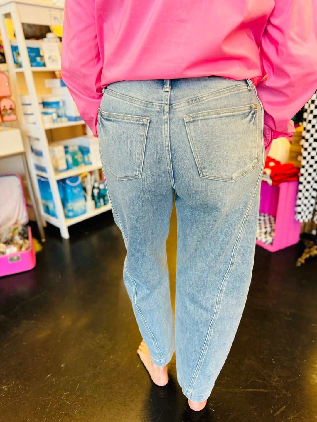 Judy Blue Side Panel Barrel Jeans