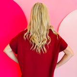 Burgundy Poncho Sweater