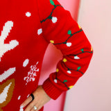 Red Reindeer Holiday Sweater