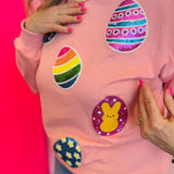 Sequined Easter Egg Sweatshirt