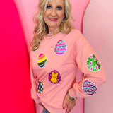Sequined Easter Egg Sweatshirt