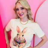 Jewel Collared Bunny Tee