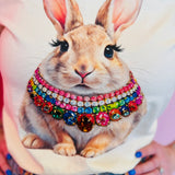 Jewel Collared Bunny Tee