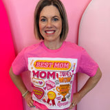 Best Mom Stickers Bling Tee