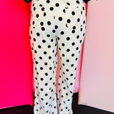 Polka Dot Patch Pocket Pants