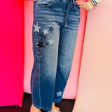 Risen Star Patch Barrel Jeans