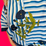 Ocean Mix Striped Floral Top