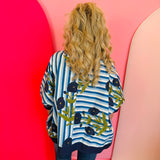 Ocean Mix Striped Floral Top
