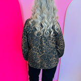 Button Down Leopard Barn Jacket