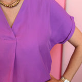Whitney Lavender Woven Blouse