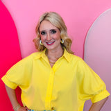 Sutton Yellow Button Up Top