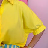 Sutton Yellow Button Up Top