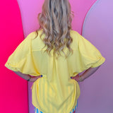Sutton Yellow Button Up Top