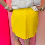 Solid Sunflower Yellow Skort