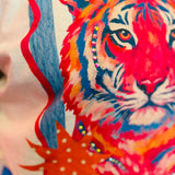 Easy Tiger Orange & Blue Blingy Tee