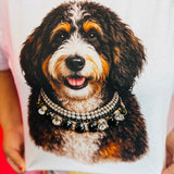 Jewel Collared Bernedoodle Tee