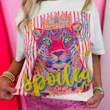 Spoiled Leopard Blingy Tee
