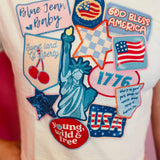 Patriotic Patch Cropped Tee