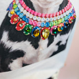 Jewel Collared Cow Tee (White)