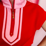 Red & Pink Cap Sleeve Top