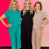 Kelly Green Slub Pant Set
