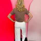 Off White Horsebit Wide Leg Pants